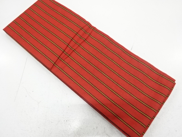 縞織り出し　半幅帯